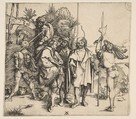 Five Foot Soldiers and a Mounted Turk, Albrecht Dürer German, Engraving