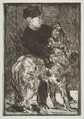 Boy and Dog, Edouard Manet  French, Etching and aquatint, final state (III), on blue laid paper