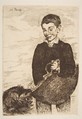 The Urchin, Edouard Manet (French, Paris 1832–1883 Paris), Etching, final state (II) in brown ink on laid white paper