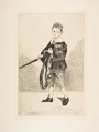 Boy with a Sword, Turned Left, Edouard Manet (French, Paris 1832–1883 Paris), Etching and aquatint on laid paper (Hudelist), state III of IV