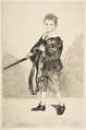 Boy with a Sword, Turned Left, Edouard Manet (French, Paris 1832–1883 Paris), Etching and aquatint on laid paper (Hudelist), state III of IV