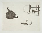 Cats, Edouard Manet French, Etching on blue laid paper, only state