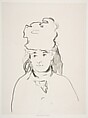 Berthe Morisot (in Silhouette), Edouard Manet French, Lithograph on chine collé; second state of two