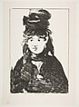 Berthe Morisot (in Black), Edouard Manet French, Lithograph on chine collé; second state of two