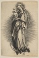 The Virgin on the Crescent, Albrecht Dürer German, Engraving