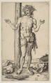 Man of Sorrows with Arms Outstretched, Albrecht Dürer German, Engraving