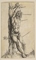 Saint Sebastian Tied to a Tree (reverse copy), Albrecht Dürer German, Engraving