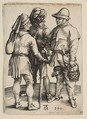 Three Peasants in Conversation, Albrecht Dürer German, Engraving