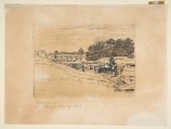 Whistler at Moulsey (Molesey Lock), Edwin Edwards (British, Framlingham, Suffolk 1823–1879 London), Etching
