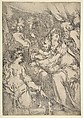 The Holy Family with Saint Catherine, Saint John the Evangelist and an Angel, Jacques Bellange  French, Etching