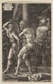 Flagellation of Christ, from "The Passion", Albrecht Dürer  German, Engraving