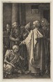 Saint Peter and Saint John at the Gate of the Temple, from "The Passion", Albrecht Dürer German, Engraving