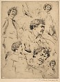 Six Faces of Whistler, Mortimer Menpes  Australian, Drypoint