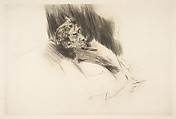 Whistler Asleep, Giovanni Boldini (Italian, Ferrara 1842–1931 Paris), Drypoint