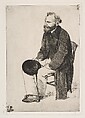 Édouard Manet, Seated, Turned to the Left, Edgar Degas French, Etching; first state of two