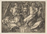 Sudarium Held by Two Angels, Albrecht Dürer German, Engraving