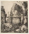 Saint Jerome by the Pollard Willow, Albrecht Dürer (German, Nuremberg 1471–1528 Nuremberg), Drypoint; second state of three