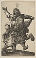 Peasant Couple Dancing, Albrecht Dürer German, Engraving