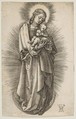 Virgin and Child on the Crescent with a Diadem, Albrecht Dürer German, Engraving