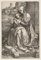 Virgin and Child Seated by the Wall, Albrecht Dürer German, Engraving