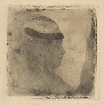 Head of a Woman in Profile, Edgar Degas (French, Paris 1834–1917 Paris), Softground etching, aquatint, and drypoint on laid paper (unique impression)