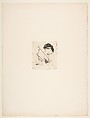 Head and Shoulders of a Young Woman in Profile I, Edgar Degas (French, Paris 1834–1917 Paris), Softground etching; canceled plate