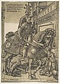 Saint George on Horseback, Hans Burgkmair  German, Chiaroscuro woodcut in two blocks