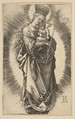 Virgin on the Crescent with Scepter and Starry Crown, Albrecht Dürer German, Engraving