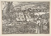 Landscape with a Cannon, Albrecht Dürer (German, Nuremberg 1471–1528 Nuremberg), Etching; state i/iii