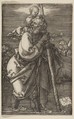Saint Christopher Facing Left, Albrecht Dürer  German, Engraving