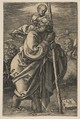 Saint Christopher Facing Left (copy), Albrecht Dürer  German, Engraving