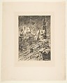 Snowstorm in the Village, John Sloan (American, Lock Haven, Pennsylvania 1871–1951 Hanover, New Hampshire), Etching