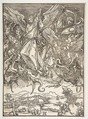 Saint Michael and the Dragon, from "The Apocalypse", Albrecht Dürer  German, Woodcut