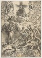 The Apocalyptic Woman, from "The Apocalypse", Latin Edition, Albrecht Dürer  German, Woodcut