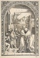 Joachim and Anna at the Golden Gate, from "The Life of the Virgin", Albrecht Dürer German, Woodcut
