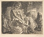 Nude at Bedside, John Sloan (American, Lock Haven, Pennsylvania 1871–1951 Hanover, New Hampshire), Etching