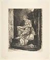 Nude on Stairs, John Sloan  American, Etching