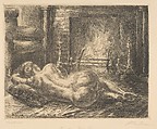 Nude on Hearth, John Sloan (American, Lock Haven, Pennsylvania 1871–1951 Hanover, New Hampshire), Etching