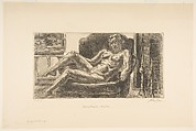 Nude in Armchair by Fireplace, John Sloan (American, Lock Haven, Pennsylvania 1871–1951 Hanover, New Hampshire), Etching