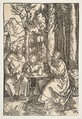 Saint Anthony and Saint Paul in the Desert, Albrecht Dürer German, Woodcut
