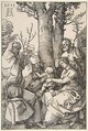 The Holy Family with Saint Joachim and Saint Anne, Albrecht Dürer  German, Woodcut