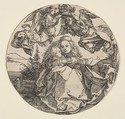 The Virgin and Child Crowned by Two Angels above a Landscape, Albrecht Dürer (German, Nuremberg 1471–1528 Nuremberg), Woodcut