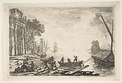 Harbor Scene with Rising Sun, Claude Lorrain (Claude Gellée) French, Etching; Mannocci's fifth state of eight