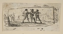Study with Brigands (Lower Section), Claude Lorrain (Claude Gellée) French, Etching; only state