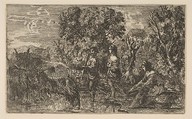 The Ford, Claude Lorrain (Claude Gellée)  French, Etching; second state of five (Mannocci)