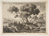 Departure for the Fields, Claude Lorrain (Claude Gellée) (French, Chamagne 1604/5?–1682 Rome), Etching; third state of four (Mannocci)