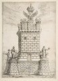 The Square Tower, Claude Lorrain (Claude Gellée)  French, Etching; second state of two (Mannocci)
