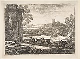 The Herd Returning in Stormy Weather, Claude Lorrain (Claude Gellée) French, Etching; second state of two (Mannocci)