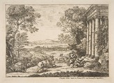 Mercury and Argus, Claude Lorrain (Claude Gellée)  French, Etching; third state of three (Mannocci)