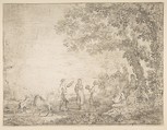 The Country Dance (Large Plate), Claude Lorrain (Claude Gellée) French, Etching; third state of four (Mannocci)